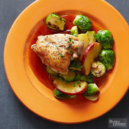Roasted Chicken Thighs with Brussels Sprouts