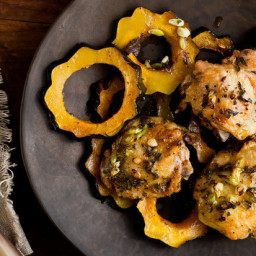 Roasted Chicken Thighs With Winter Squash