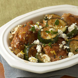 Roasted Chicken Thighs With Zucchini and Feta