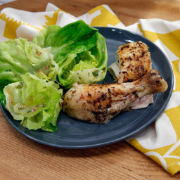 Roasted Chicken with Bibb Lettuce and Roasted Chicken Vinaigrette