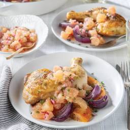 Roasted Chicken with Grapefruit Relish