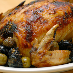 Roasted Chicken with Olives and Prunes