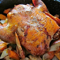 roasted chicken with root vegetables