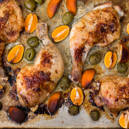 Roasted Chicken with Tangerines and Olives