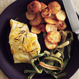 Roasted Cod and Scallions With Spiced Potatoes