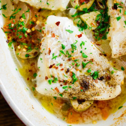 Roasted Cod with Capers and Spanish Olives