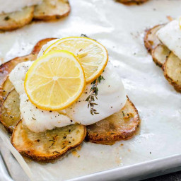 Roasted Cod With Lemon and Potatoes