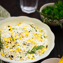 Roasted Corn and Herb Rice