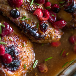 Roasted Cranberry Balsamic Chicken