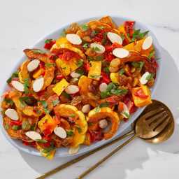 Roasted Delicata & Butternut Squash with Golden Raisin Agrodolce