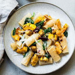 Roasted Delicata Squash Pasta with Greens