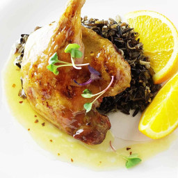 Roasted Duck Legs with Orange Sauce and Wild Rice