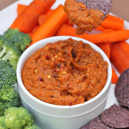 Roasted Eggplant and Red Pepper Dip {Recipe}