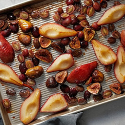 Roasted Fall Fruit With Balsamic-Ginger Glaze