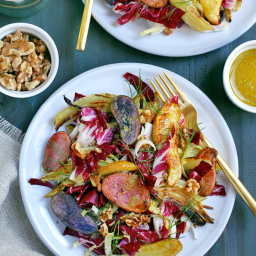 Roasted Fennel and Potato Salad with Bagna Càuda-Dressing