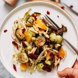 Roasted Fennel Brussels Sprout Salad