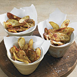 Roasted Fingerling Potato Crisps with Shallots and Rosemary