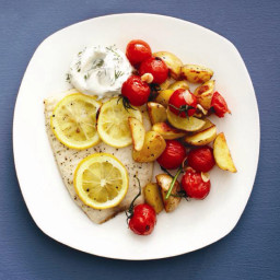 Roasted Fish & Creamy Dill Sauce (Chtl)