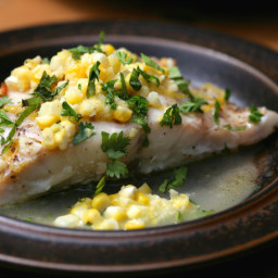 Roasted Fish With Brown Butter Corn