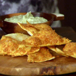 Roasted Garlic-Asiago Dip with Homemade Crackers