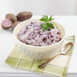 Roasted Garlic Mashed Purple Potatoes Recipe