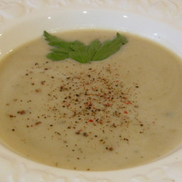 Roasted Garlic Soup with Parmesan