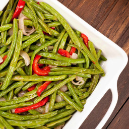 Roasted Green Bean, Pepper and Shallot Salad