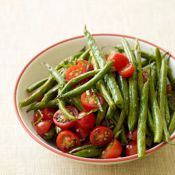 Roasted Green Beans and Fresh Tomatoes
