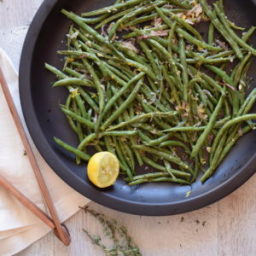 Roasted Green Beans and Shallots with Lemon and Thyme Recipe