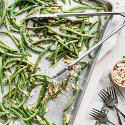 roasted green beans with almonds