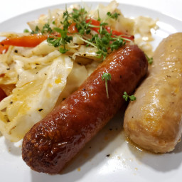 Roasted Italian Sausage and Cabbage