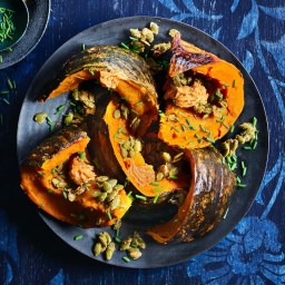 Roasted Kabocha Squash with Umami Butter and Candied Pepitas