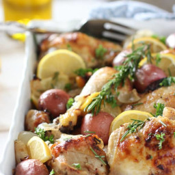 Roasted Lemon Chicken with Potatoes and Rosemary