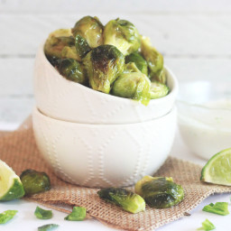 ROASTED MAPLE LIME BRUSSELS SPROUTS