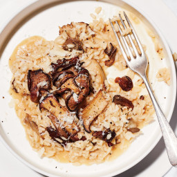 Roasted Mushroom and Vermouth Risotto