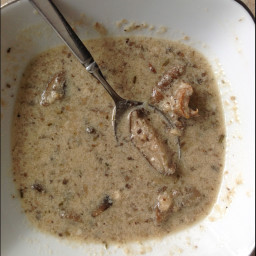 Roasted mushroom soup