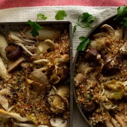 Roasted Mushrooms with Spicy Breadcrumbs