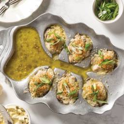 Roasted Oysters with Green Chile-Garlic Butter