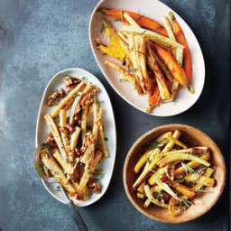 Roasted Parsnips with Walnuts, Maple, and Thyme