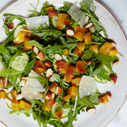 Roasted Peach and Arugula Salad