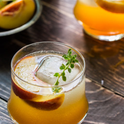Roasted Peach Bourbon Cocktail Recipe