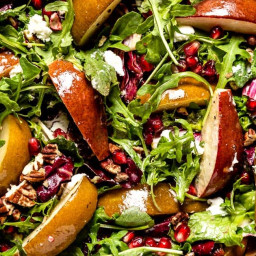 Roasted Pear Salad with Goat Cheese
