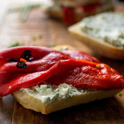 Roasted Pepper and Goat Cheese Sandwich