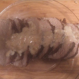 Barnacle Bill's  Roasted Pork Loin with Onion Gravy