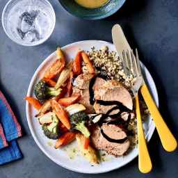 Roasted Pork Tenderloin with Vegetables & Quinoa