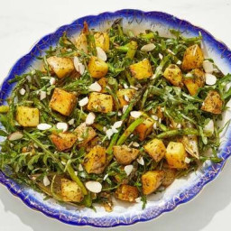 Roasted Potato & Asparagus Salad with Arugula & Salsa Verde