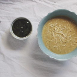 Roasted Potato & Leek Soup with Jalapeno Oil