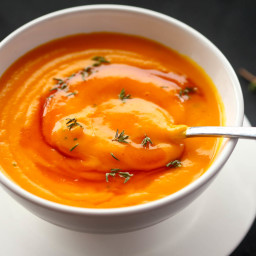 Roasted Pumpkin Soup With Brown Butter and Thyme Recipe