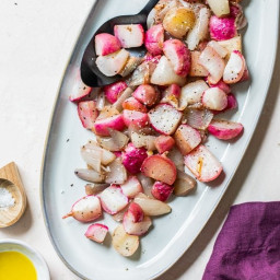 Roasted Radishes and Onions