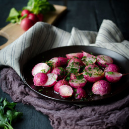 Roasted Radishes with Brown Butter and Parsley